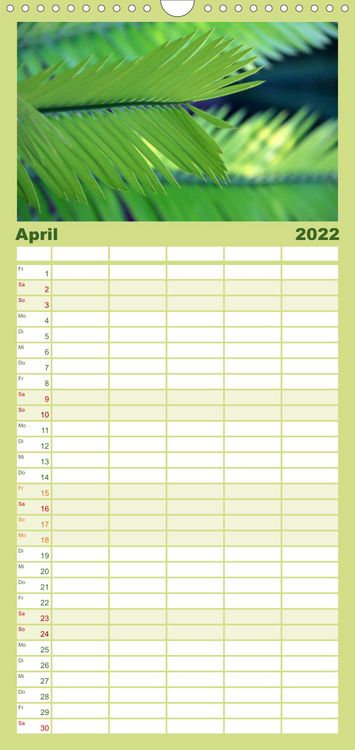 Produktbild: Es gr&uuml;nt! - Familienplaner hoch (Wandkalender 2022 , 21 cm x 45 cm, hoch)