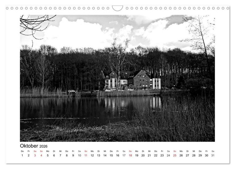 Produktbild: Bochum Black and White (Wandkalender 2026 DIN A3 quer), CALVENDO Monatskalender
