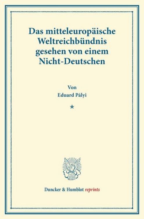 Produktbild: Das mitteleurop&auml;ische Weltreichb&uuml;ndnis