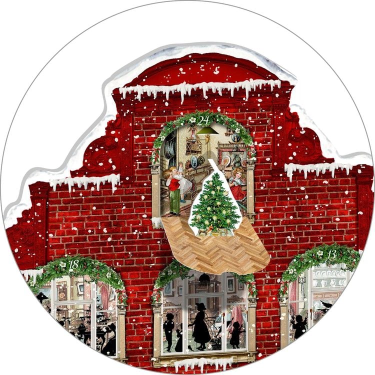 Produktbild: Nostalg. Weihnachtshaus, Wand-Adventskal. m.Pop-up (Behr)