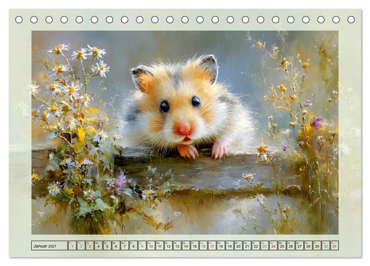 Produktbild: Hamster. Niedliche Nager im Garten (Tischkalender 2027 DIN A5 quer), CALVENDO Monatskalender