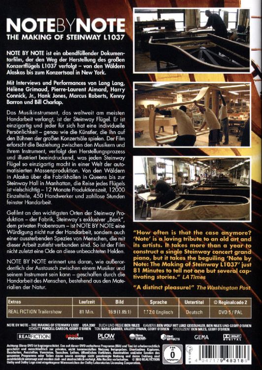 Produktbild: Note by Note - The Making of Steinway L1037