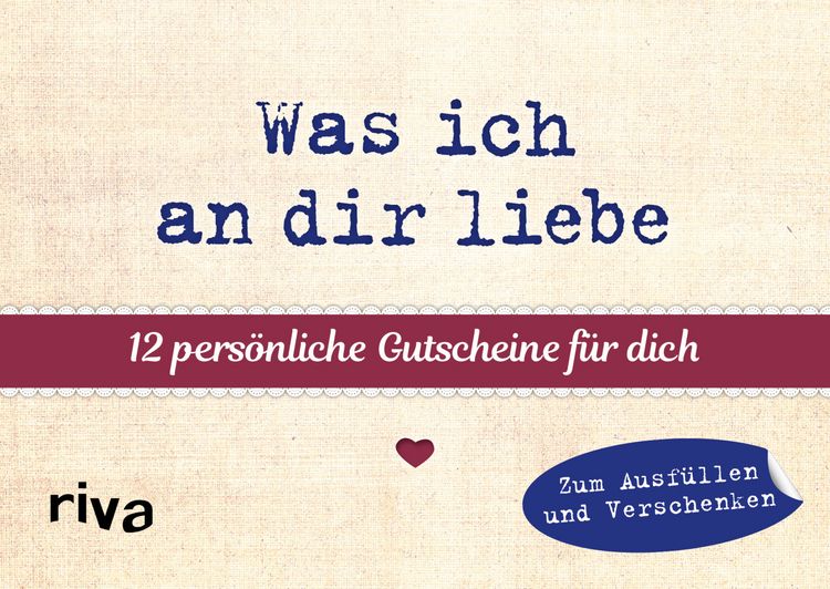 Produktbild: Was ich an dir liebe &ndash; 12 pers&ouml;nliche Gutscheine f&uuml;r dich