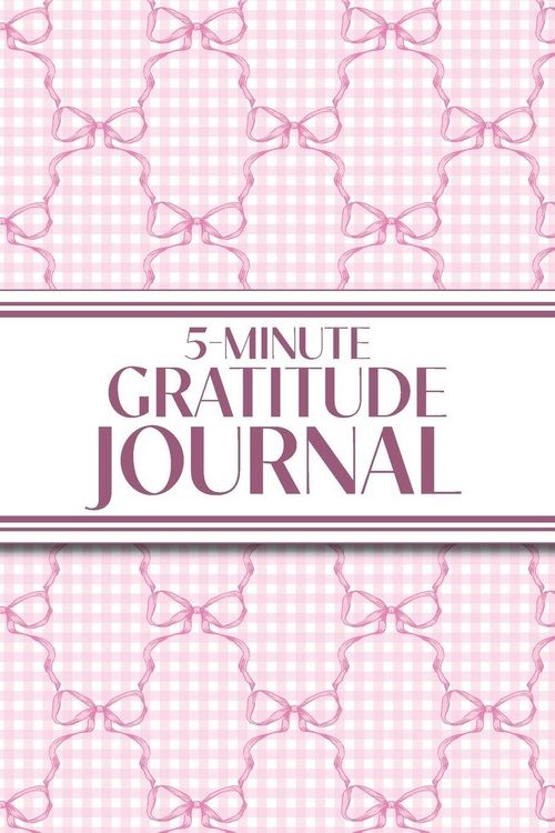 Produktbild: 5-Minute Gratitude Journal (Pink Bows & Gingham)