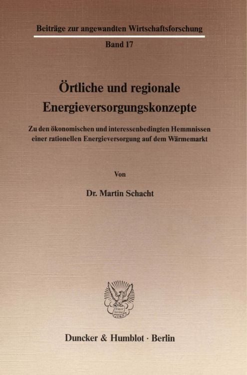 Produktbild: &Ouml;rtliche und regionale Energieversorgungskonzepte.