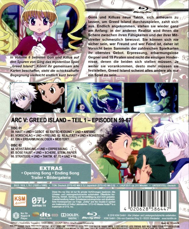 Produktbild: HUNTERxHUNTER - New Edition: Volume 6 (Ep. 59-67) [2 BRs]