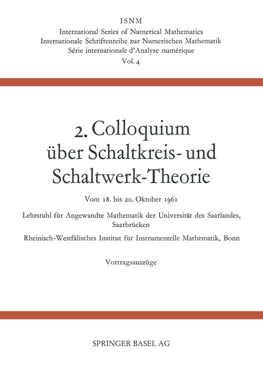 Produktbild: 2. Colloquium &Uuml;ber Schaltkreis- und Schaltwerk-Theorie