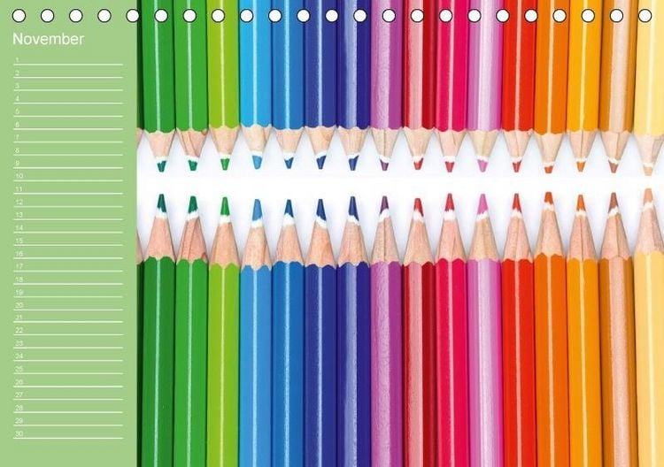 Produktbild: Die bunte Welt der Stifte - Geburtstagskalender (Tischkalender immerw&auml;hrend DIN A5 quer)