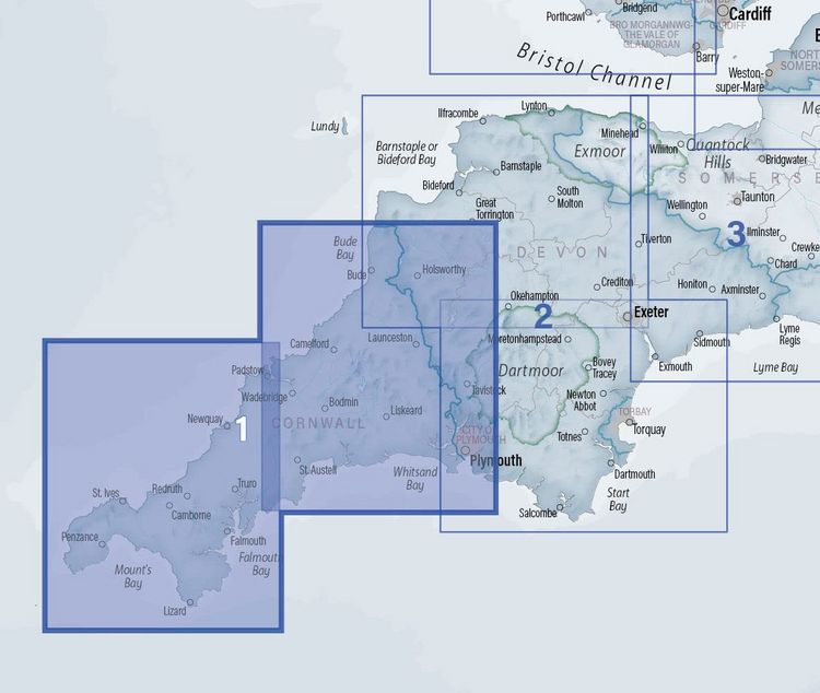 Produktbild: Cornwall and West Devon Cycle Map 1