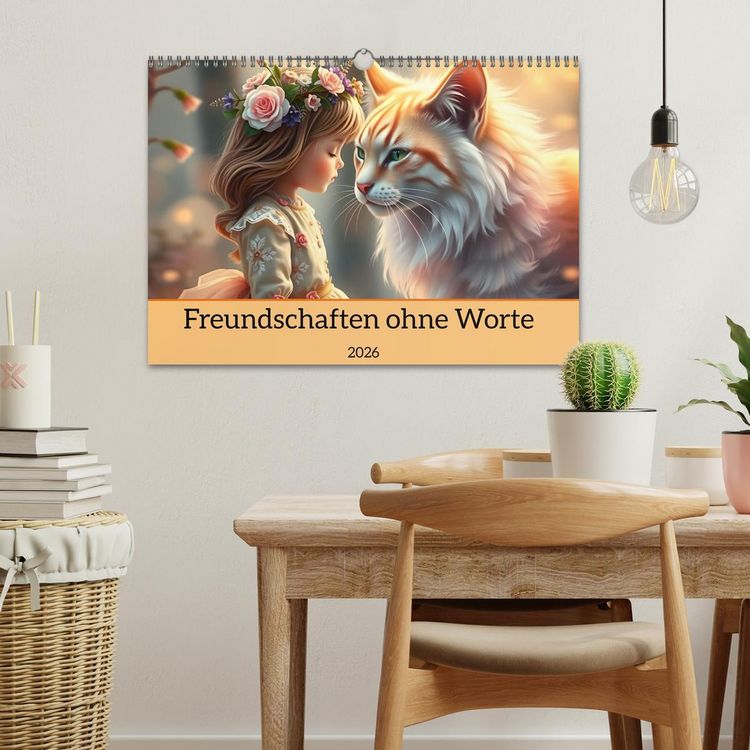 Produktbild: Freundschaften ohne Worte (Wandkalender 2026 DIN A3 quer), CALVENDO Monatskalender