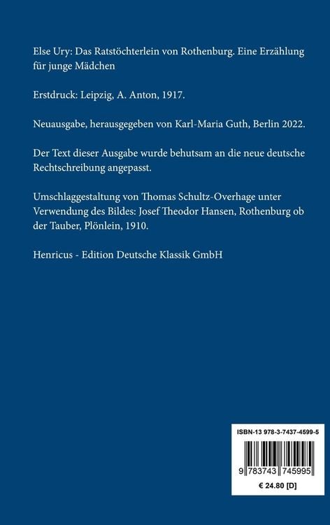 Produktbild: Das Ratst&ouml;chterlein von Rothenburg