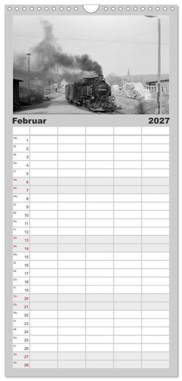 Produktbild: Familienplaner 2027 - Dampfloks in der DDR mit 5 Spalten (Wandkalender, 21 x 45 cm) CALVENDO