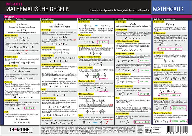 Produktbild: Mathematische Regeln