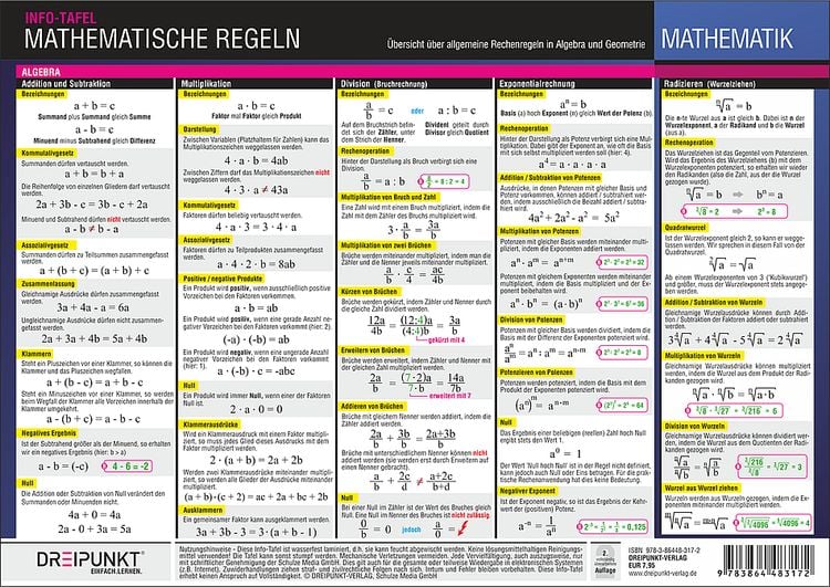 Produktbild: Mathematische Regeln