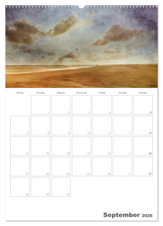 Produktbild: D&auml;nemarks Westk&uuml;ste (Wandkalender 2026 DIN A2 hoch), CALVENDO Monatskalender