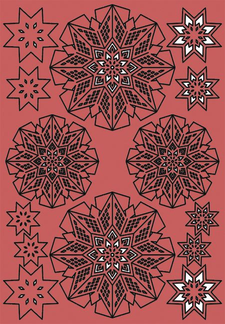 Produktbild: URSUS 3D-Glittersterne "Estelle", rot