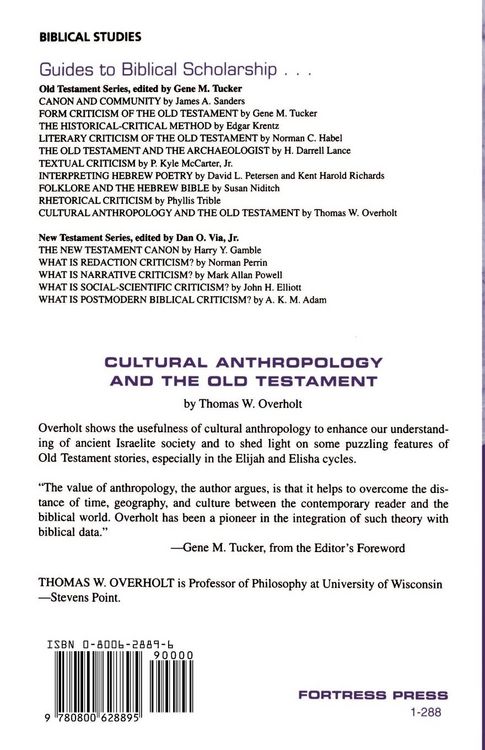 Produktbild: Cultural Anthropology and the Old Testament