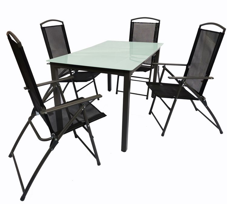 Produktbild: 5-tlg Sitzgruppe Gartenm&ouml;bel Tisch St&uuml;hle Set 140M