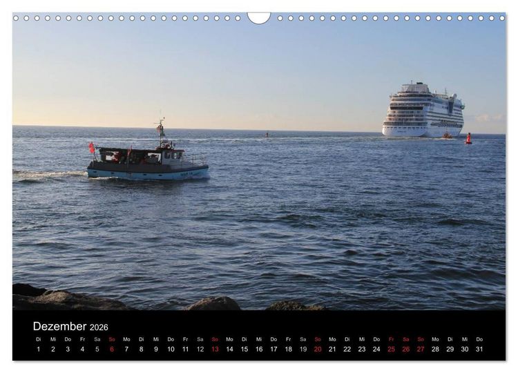 Produktbild: Cruiseliner in Warnem&uuml;nde (Wandkalender 2026 DIN A3 quer), CALVENDO Monatskalender