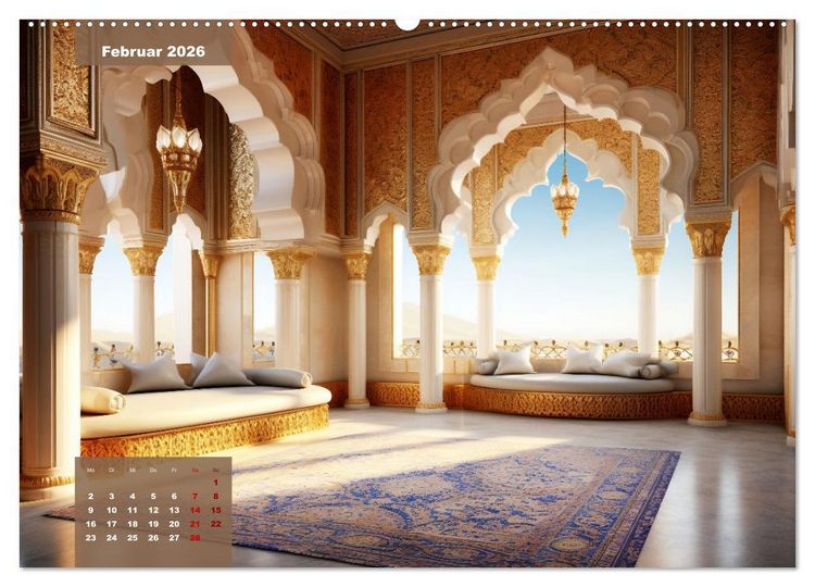 Produktbild: Exotische Pal&auml;ste (Wandkalender 2026 DIN A2 quer), CALVENDO Monatskalender