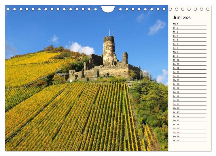 Produktbild: Der Rhein. Oberes Mittelrheintal von Bingen bis Koblenz (Wandkalender 2026 DIN A4 quer), CALVENDO Monatskalender