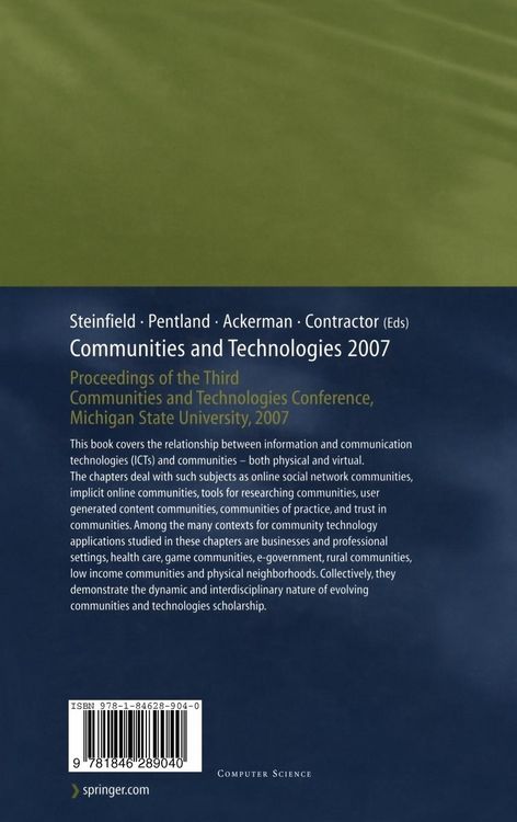 Produktbild: Communities and Technologies 2007