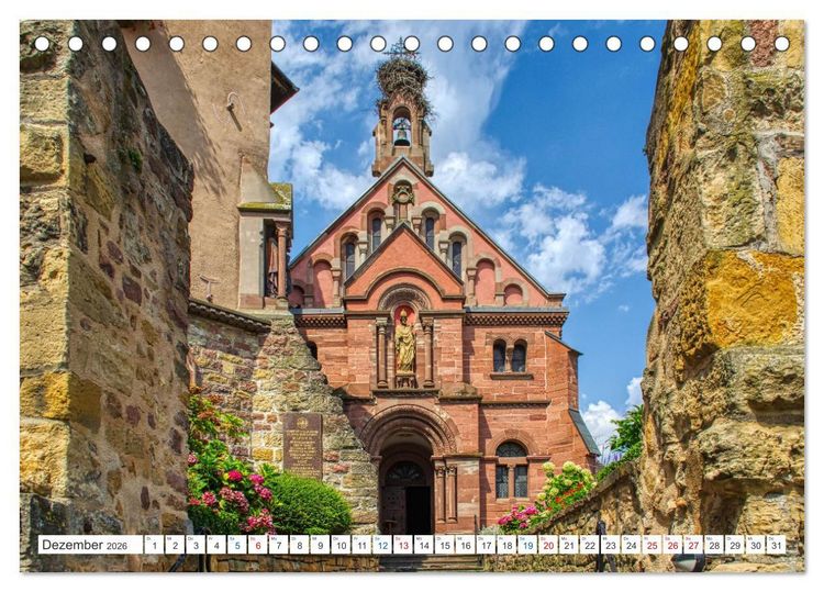 Produktbild: Eguisheim - Eines der sch&ouml;nsten D&ouml;rfer Frankreichs (Tischkalender 2026 DIN A5 quer), CALVENDO Monatskalender