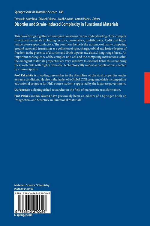 Produktbild: Disorder and Strain-Induced Complexity in Functional Materials