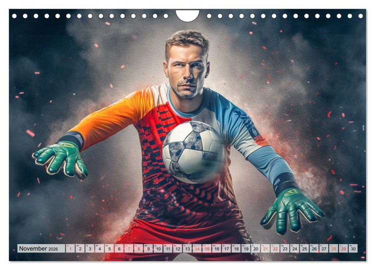 Produktbild: Fussball - Tormann in Aktion (Wandkalender 2026 DIN A4 quer), CALVENDO Monatskalender