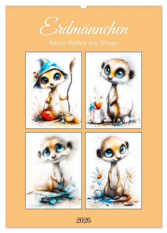 Produktbild: Erdm&auml;nnchen. Kleine Helden des Alltags (Wandkalender 2026 DIN A2 hoch), CALVENDO Monatskalender