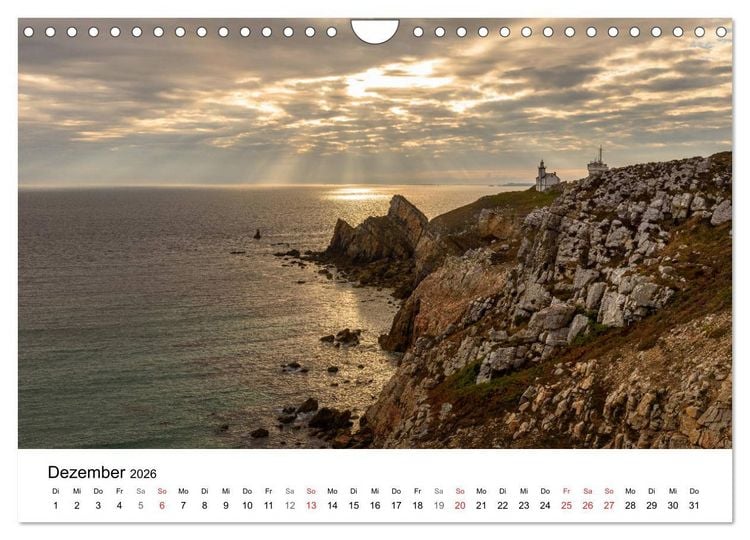 Produktbild: K&uuml;sten der Normandie und der Bretagne (Wandkalender 2026 DIN A4 quer), CALVENDO Monatskalender
