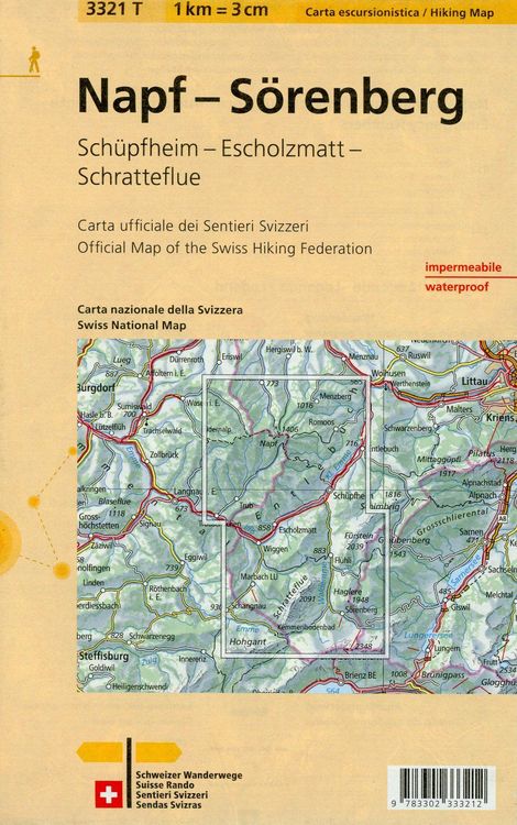 Produktbild: 3321T Napf - S&ouml;renberg Wanderkarte