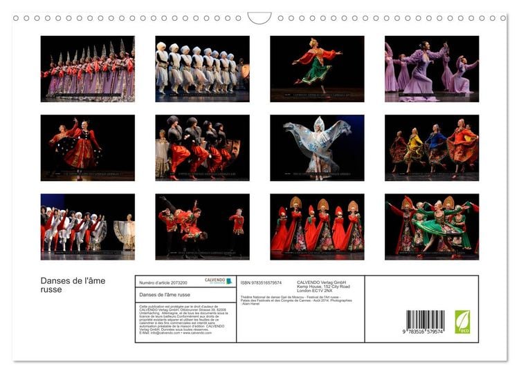 Produktbild: Danses de l'&acirc;me russe (Calendrier mural 2026 DIN A3 vertical), CALVENDO calendrier mensuel