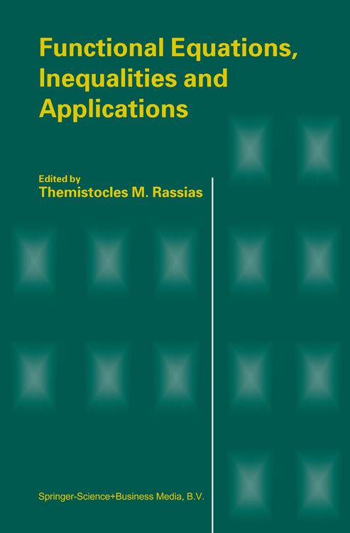 Produktbild: Functional Equations, Inequalities and Applications