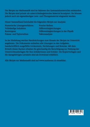 Produktbild: Skripte zur Mathematik - Fortgeschrittene Analysis