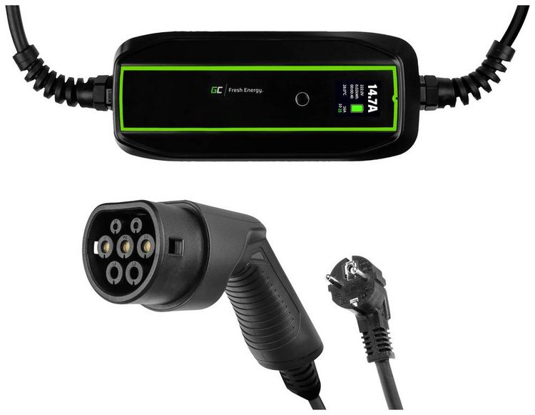 Produktbild: Green Cell EV PowerCable Mobile Ladestation Typ 2 16A Anzahl Anschl&uuml;sse 1 3.6kW