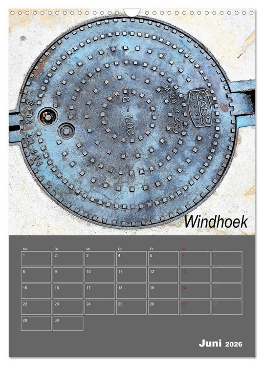 Produktbild: Faszination Kanaldeckel (Wandkalender 2026 DIN A3 hoch), CALVENDO Monatskalender