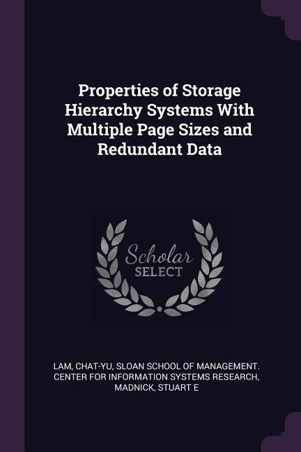 Produktbild: Properties of Storage Hierarchy Systems With Multiple Page Sizes and Redundant Data