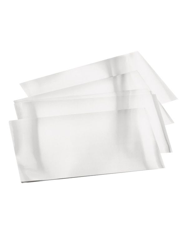 Produktbild: FOLIA Bastelartikel Pr&auml;gefolienmappe 70, 18,5x29cm, 3 Blatt, silber