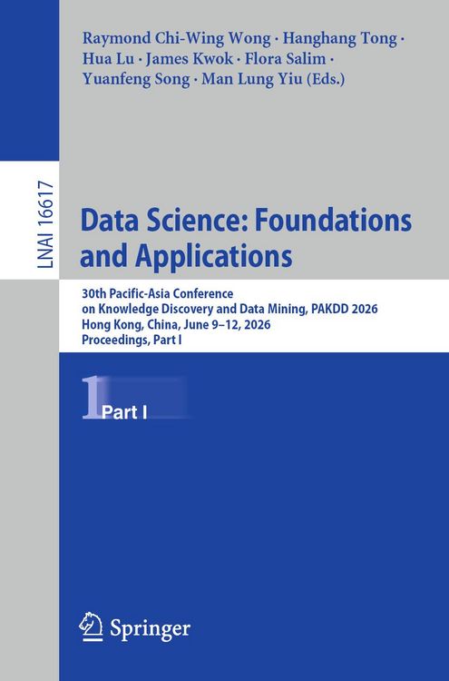Produktbild: Data Science: Foundations and Applications