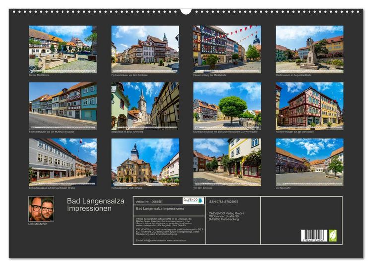 Produktbild: Bad Langensalza Impressionen (Wandkalender 2026 DIN A2 quer), CALVENDO Monatskalender