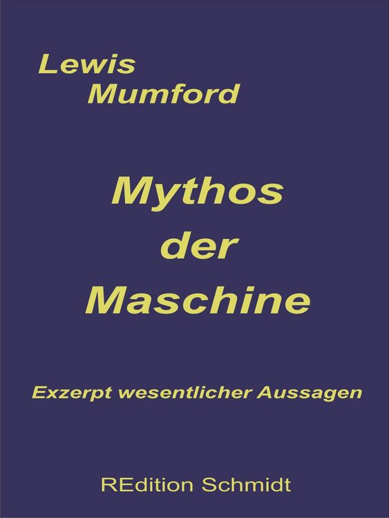 Produktbild: Mythos der Maschine