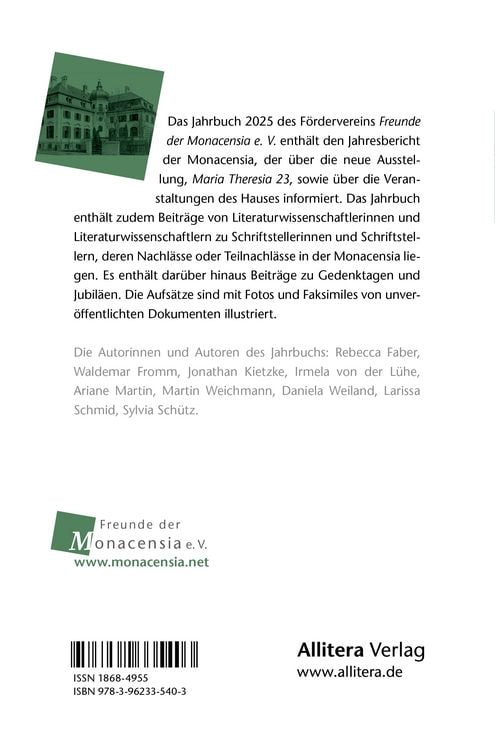 Produktbild: Freunde der Monacensia e. V. - Jahrbuch 2025