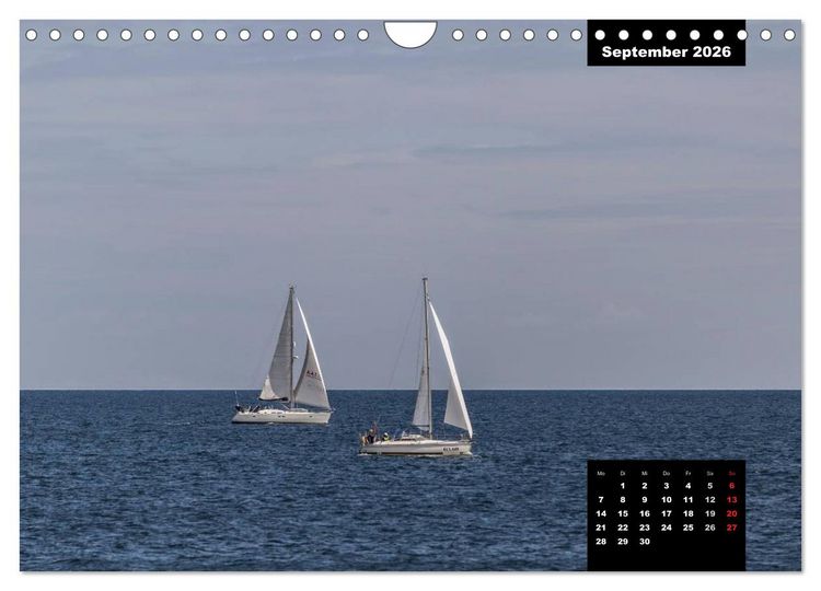 Produktbild: Maritime Seebilder - Von der Ostsee zur Nordsee (Wandkalender 2026 DIN A4 quer), CALVENDO Monatskalender
