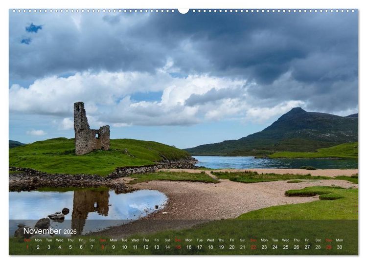 Produktbild: Scotland - From Edinburgh into the Highlands (High Quality Premium Wall Calendar 2026 DIN A2 landscape),CALVENDO 12 Month Wall Calendar