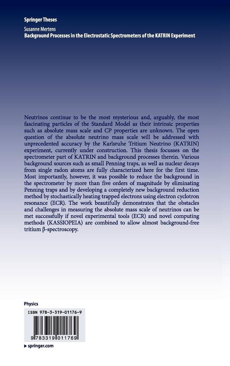 Produktbild: Background Processes in the Electrostatic Spectrometers of the KATRIN Experiment