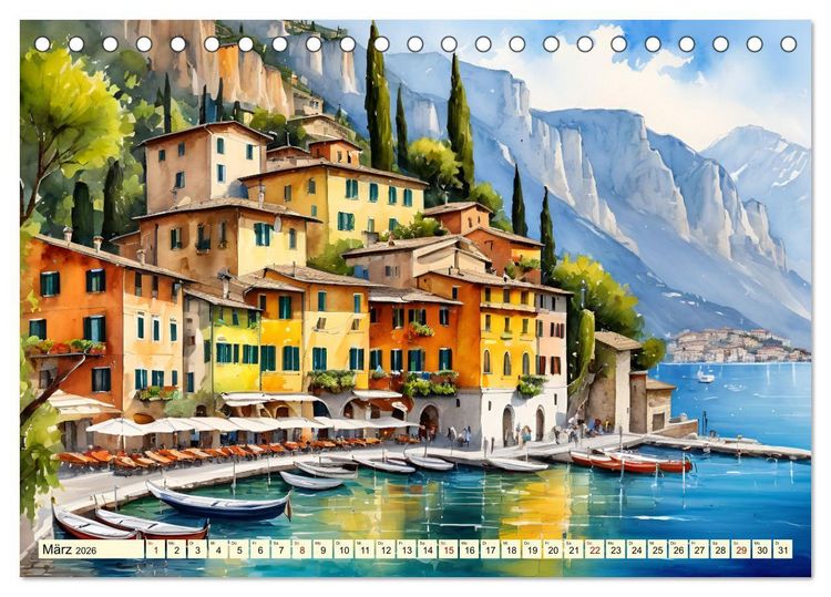 Produktbild: Italien - La dolce vita (Tischkalender 2026 DIN A5 quer), CALVENDO Monatskalender
