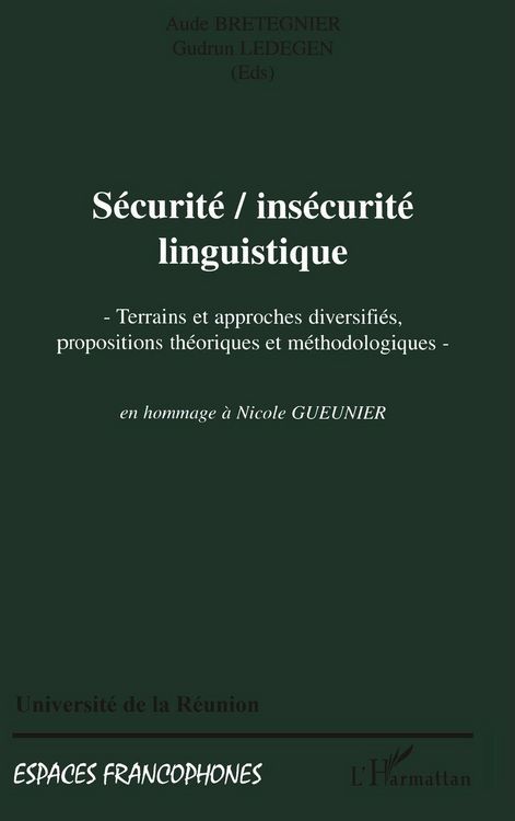 Produktbild: Securite, Insecurite Linguistique