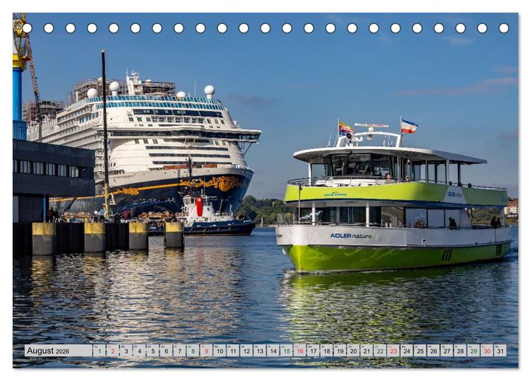 Produktbild: Hansestadt Wismar - Hafenimpressionen (Tischkalender 2026 DIN A5 quer), CALVENDO Monatskalender
