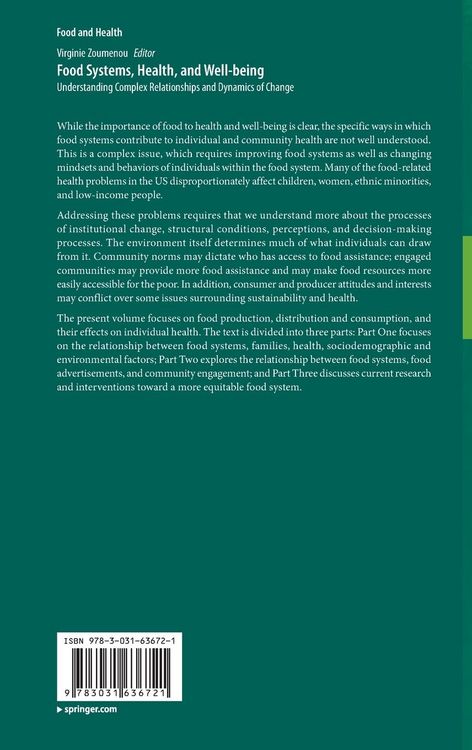 Produktbild: Food Systems, Health, and Well-being